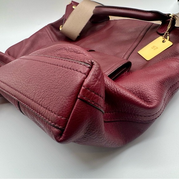 Lauren Ralph Lauren Deep Red Leather Satchel | Very Good Condition - Picture 11 of 16
